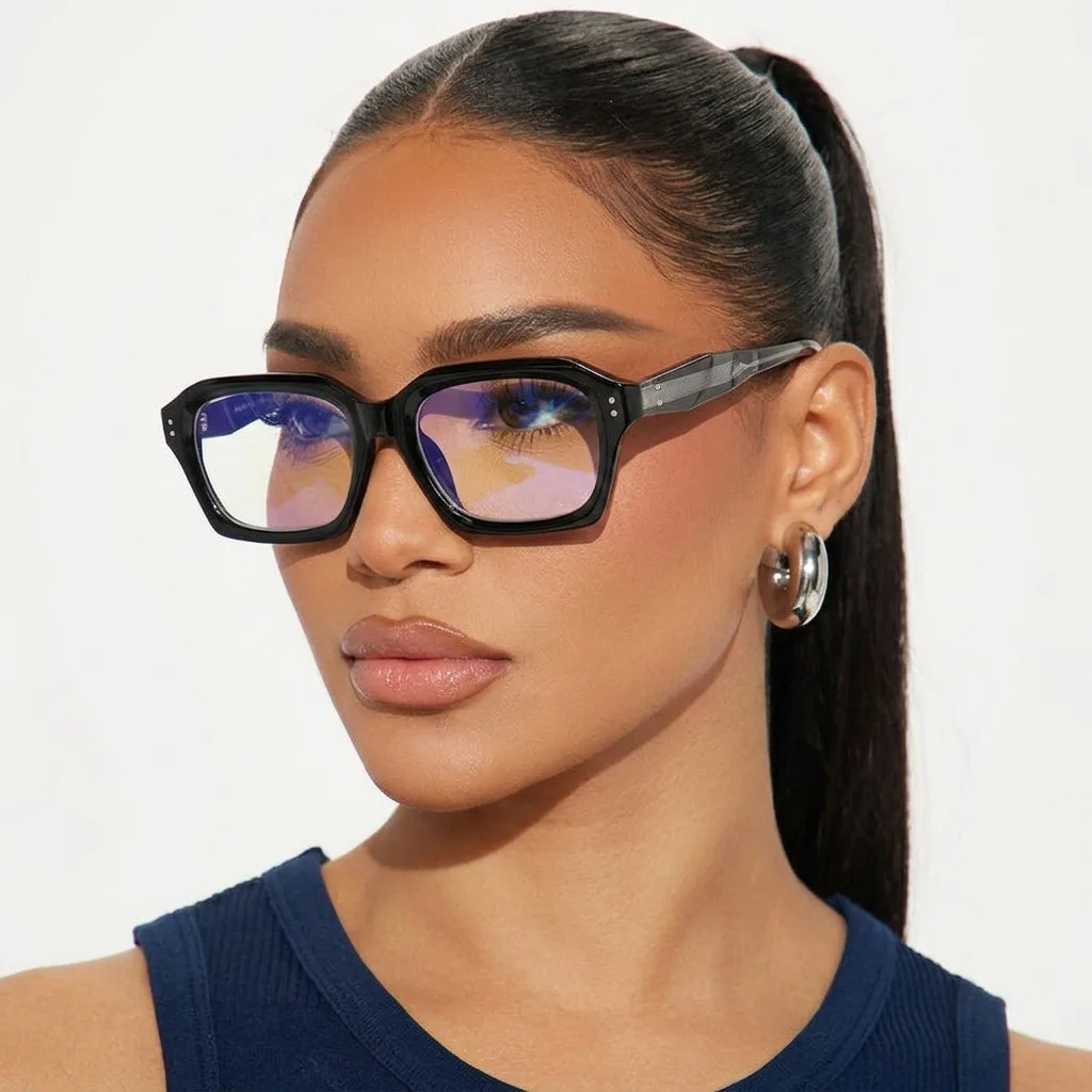 Fashion Square Thick Frame Reading Glasses Anti Blue Light Presbyopic Glasses Men Women Optical Prescription Glasses