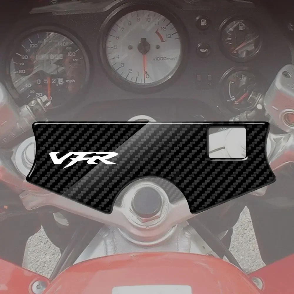 

Motorcycle accessories 3D Carbon-look Upper Triple Yoke Defender motorcycle front fork sticker For Honda VFR 750 2011-2014