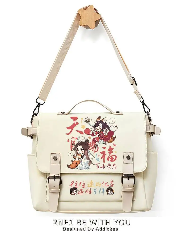 

Heaven Official's Blessing Merchandise Canvas For Female Students Large Capacity Shoulder Handbag Hua Cheng Xie Lian Fan-Made