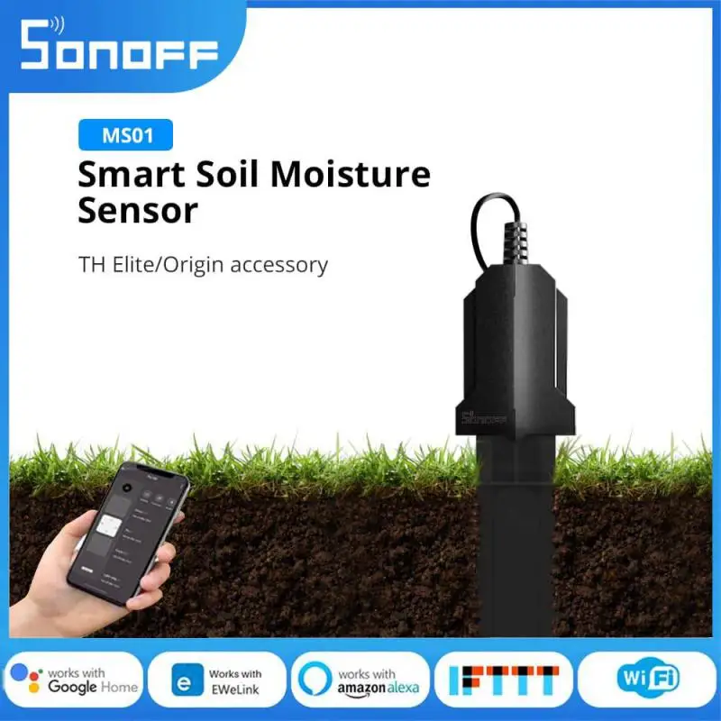 SONOFF MS01 Smart Soil Humidity Sensor Work With SONOFF TH Elite/TH Origin Measure Soil Moisture DIY Smart Watering System