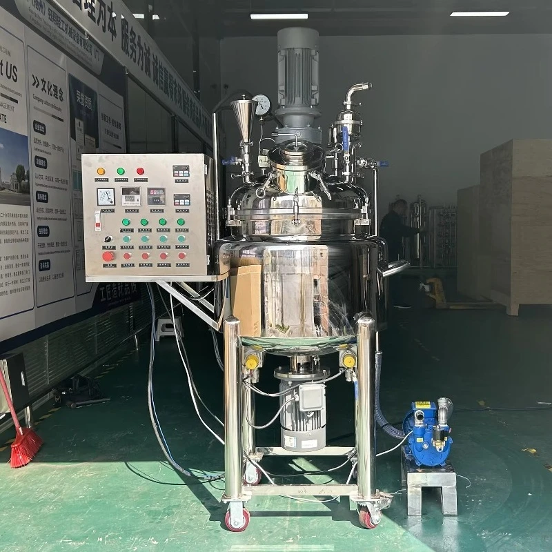 Custom Vacuum Homogenizer Emulsifying Machine,50L 100L 200L Mixing Tank for Small Batch Cosmetic Production Professional Use