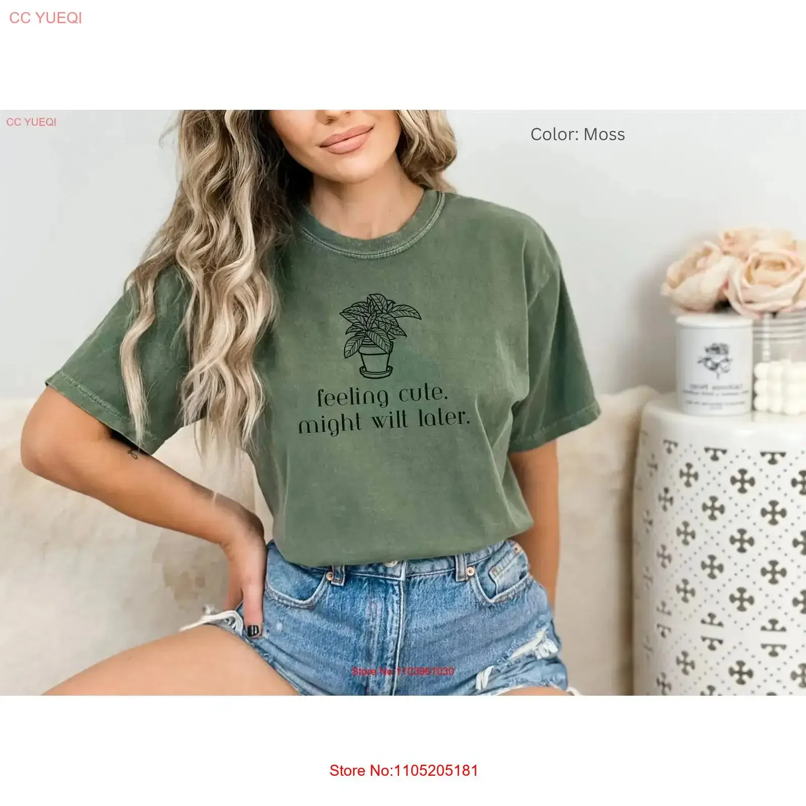 Wilting PlanT camiseta divertida para amante Vintage lavado Calathea casa sensible vintage lavado suave Unisex ligeramente homme