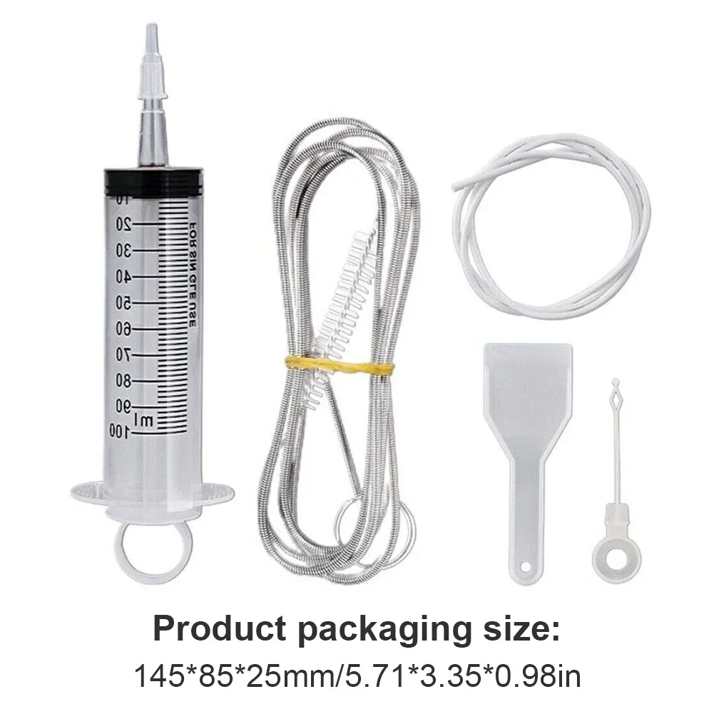 5pcs Fridge Dredging Kit Flexible Refrigerator Scrub Brush Reusable Fridge Drain Hole Dredging Remover Cleaning Syringe Shovel image 5