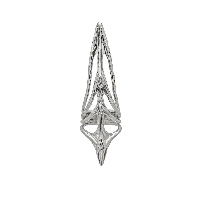 ZHUHE Metal Skeleton Ring Cyberpunk Style For Women Jewelry Accessories Party Gifts
