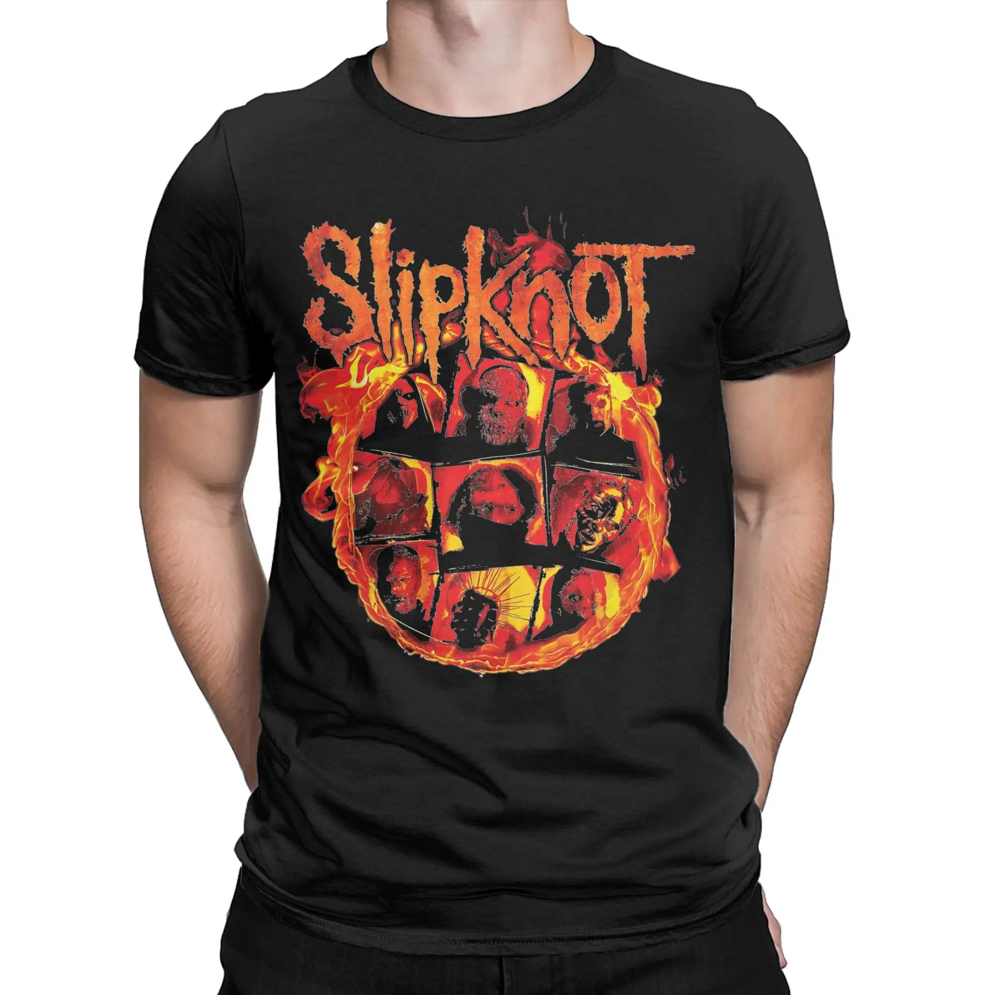 Summer metal band S-Slipknots Official We Are Not Your Kind Flames  T Shirt for Men Women Cotton T-shirts Short Sleeve Tops