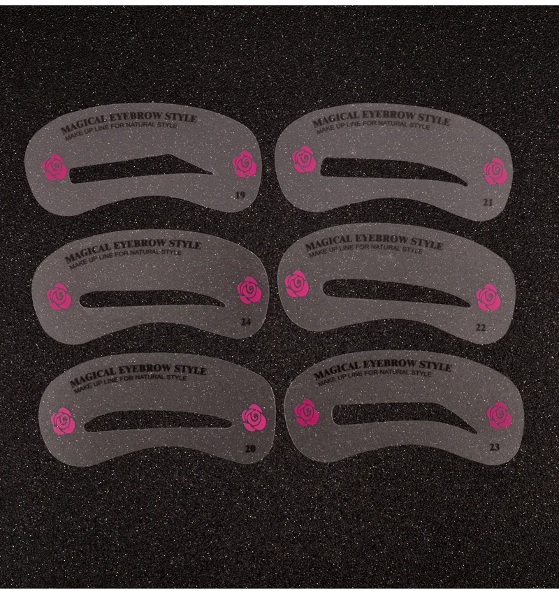 24 stijlen verzorging wenkbrauw stencil kit make-up tools DIY schoonheid wenkbrauw sjabloon stencil voor vrouwen schoonheid gereedschap accessoires