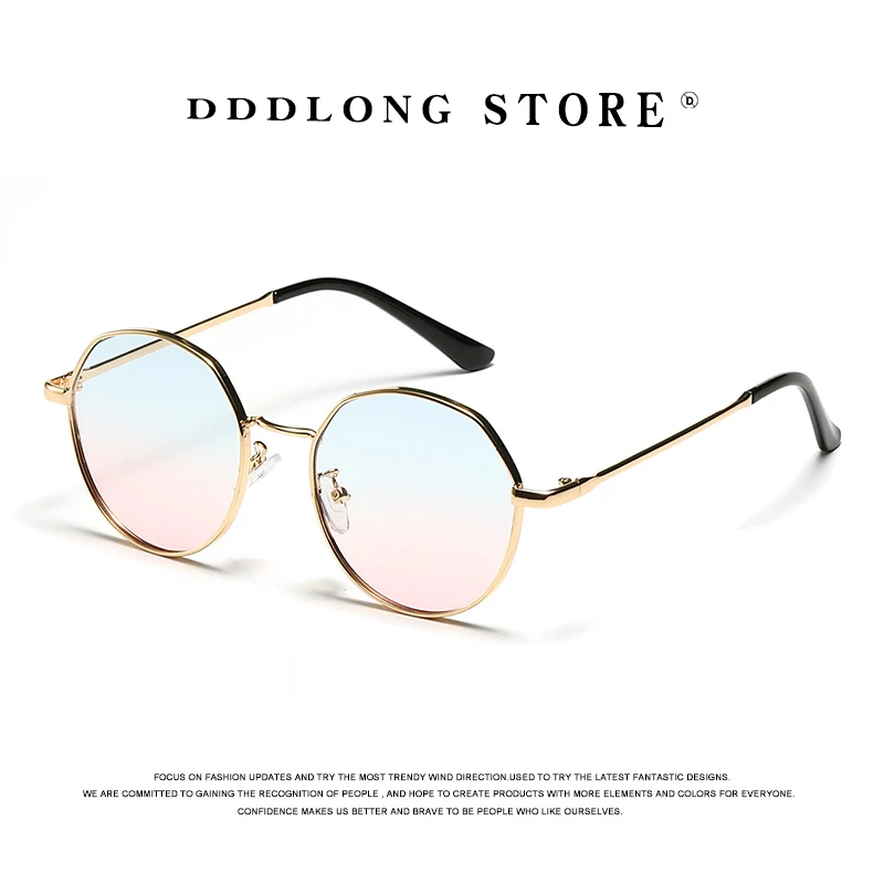 

DDDLONG Retro Fashion Square Sunglasses Women Men Metal Sun Glasses Classic Vintage UV400 Outdoor Oculos De Sol D103