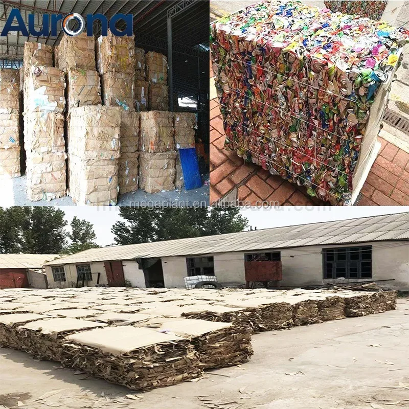 【Industrial】40 Tons Horizontal Automatic Plastic Baler Machine Waste Paper Baler Machine Pet Bottle Bailing Press Machine