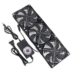 120mm 3000RPM Fan Cooling with Controller 12cm 12V 220V Btc Machine Chassis Workstation Cabinet Radiator Server Fan