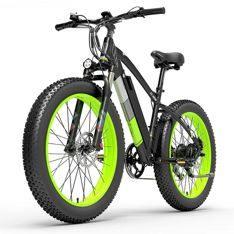 EU UK Stock Ebike 26inch 1000W Fat Tire Bicycle Beach and Snow Electric Bicycle 48V17.5AH Lithium Battery Mountain Electric Bike