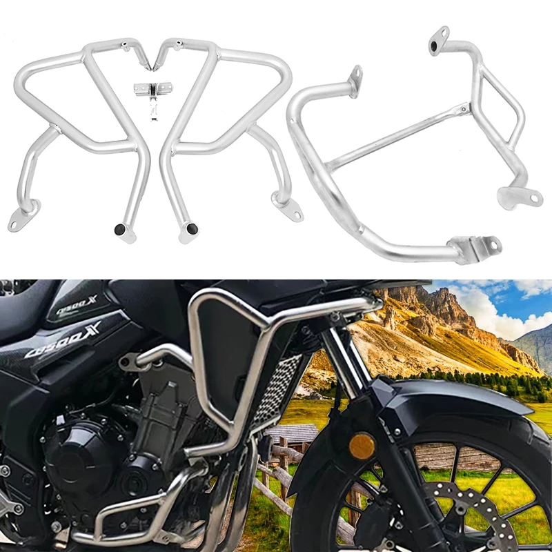 

CB500X CB400X Верхняя и нижняя рама защиты двигателя, защита бампера для Honda CB500 X CB400 X 2019-2023