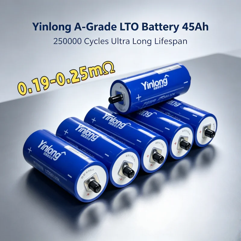 2,3V 45Ah 6-72 Stück EU/PL Lagerbestand Original Yinlong LTO Lithium-Titanat LTO-Batterie 10C Entladung DIY 12V 24V 48V Elektroboot Solarlautsprecher Stromversorgung LTO 66160K Tiefkältebeständige