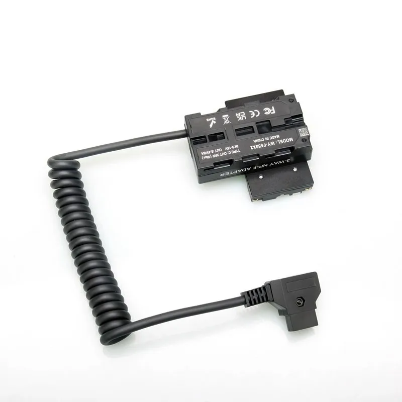 WY-F550X2 D-Tap auf beidseitiger NP-F-Dummy-Akku D-TAP auf NP-F970/F550/F750 mit verlängertem Kabel 60 cm