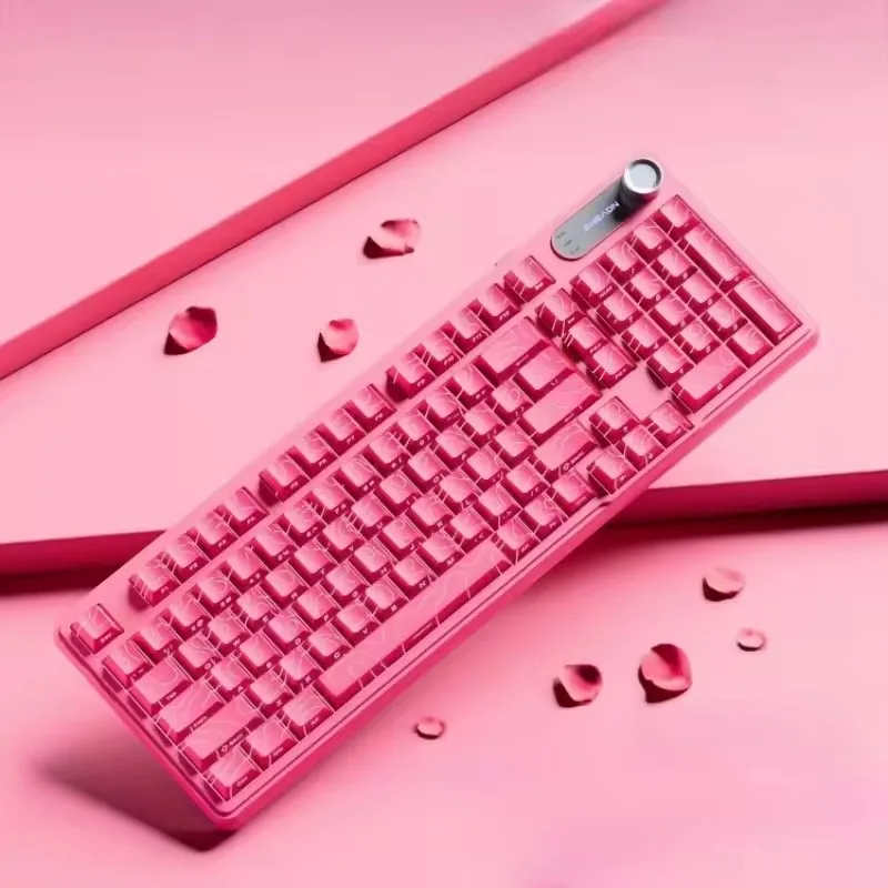 

EAWEADN V102 ultra Office Thri Mode Keyboard Silent Membrane Screen Display Ultra-long Battery Life RGB Backlight