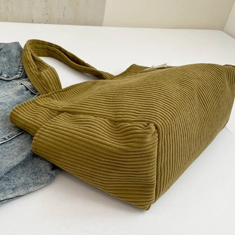 حقيبة يد كاجوال ذات سعة كبيرة وحزام كتف مع سحاب للإغلاق وحقيبة كتف ترفيهية بلون سادة #4