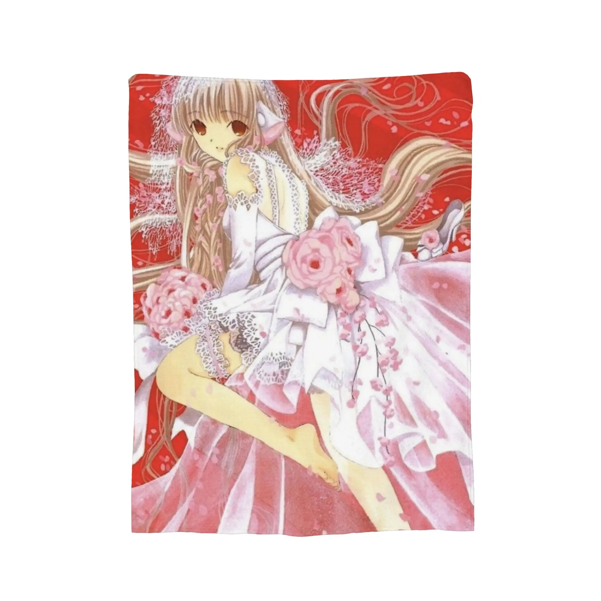 Chobits Clock Flannel Blankets  Awesome Throw Blanket for Bed Sofa Couch 200x150cm Plush Thin Quilt