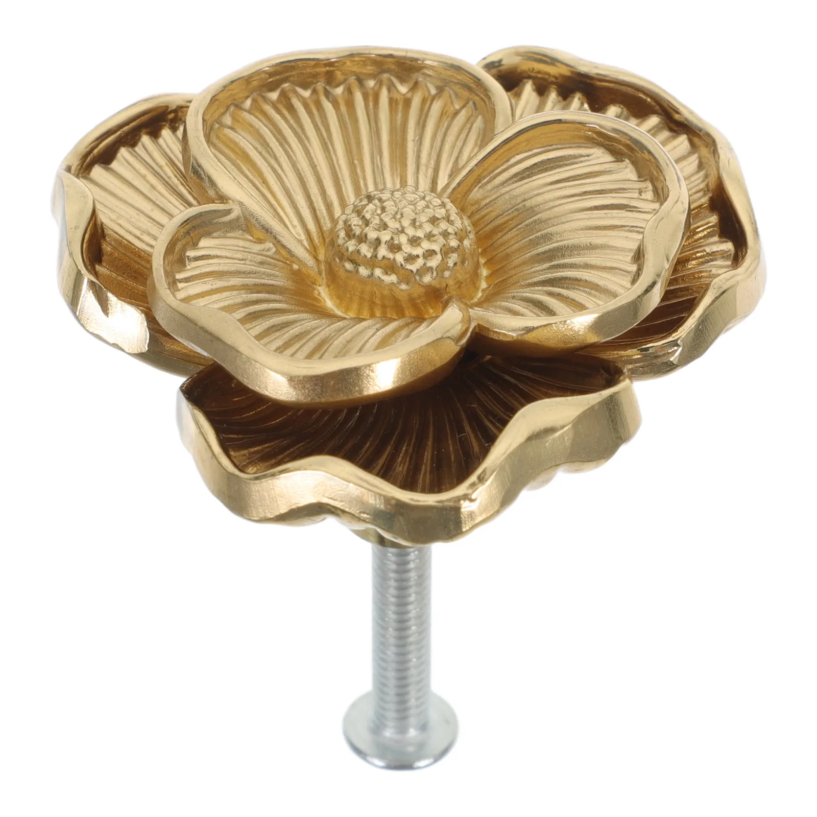 

Brass Drawer Handles Cabinet Knobs Elegant Flower Pull Golden Mother Wardrobe Handles Furniture Hardware Decorative
