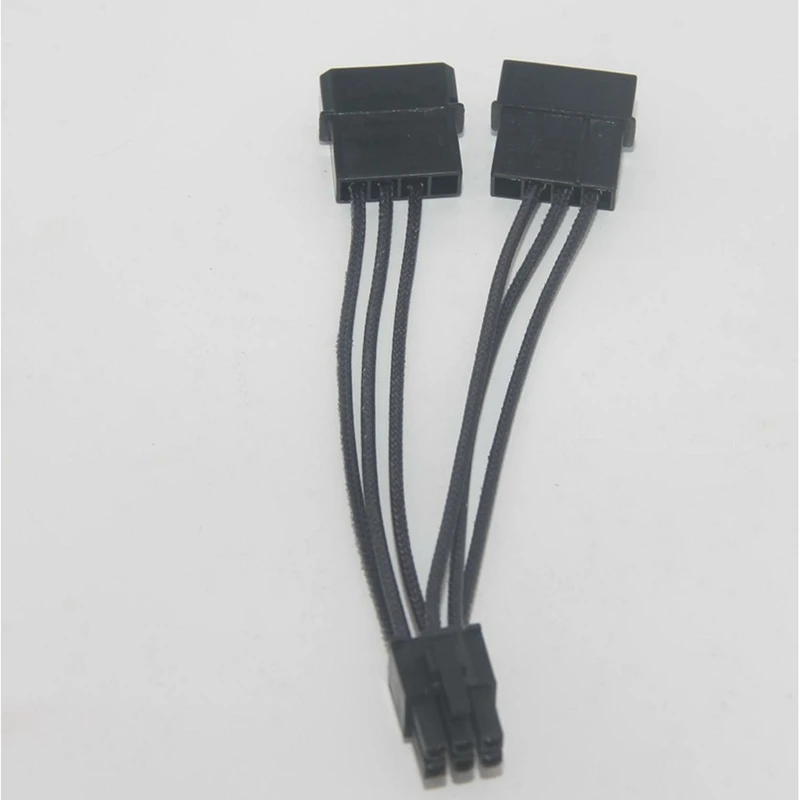 Двойные кабели адаптера питания Molex с 4 контактами на 6-контактный PCI-E для видеокарты