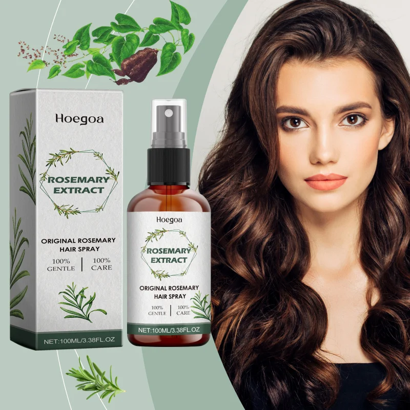 

Rosemary Hair Thickening Spray - Nourishing Scalp Treatment For Fuller Looking Hair, Helps Strengthen Roots With Plant Extracts