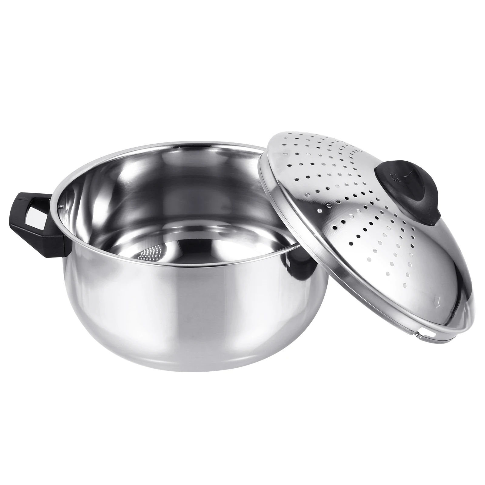 

Braising Pan With Lid Pot Strainer Non-Stick Cooking Boiler Noodle Stainless Steel Sstockpot Pasta For Cafe Kitchen Home