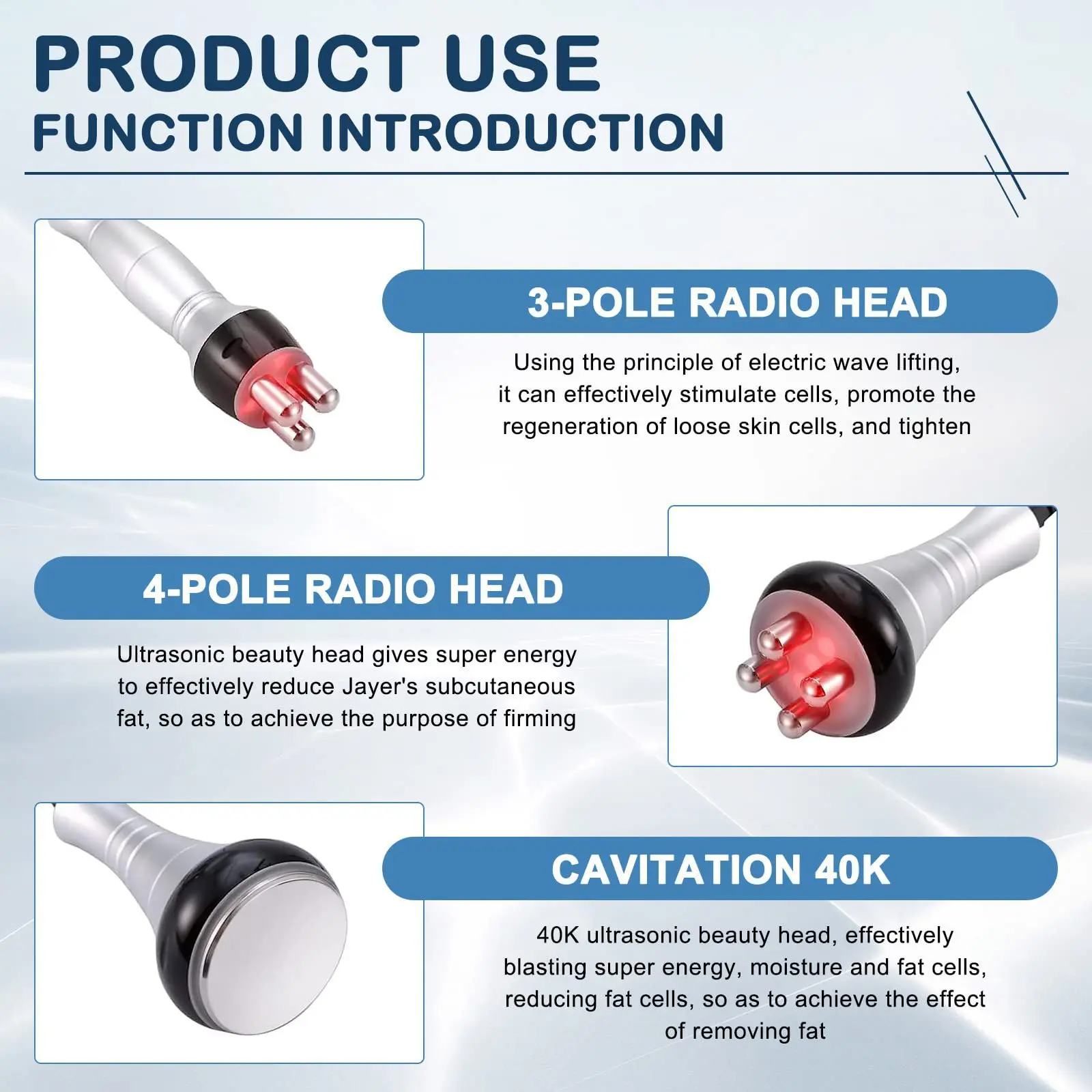 40K Shaping and fat-burning device, home ultrasonic full-body universal multi-functional radio frequency facial beauty device