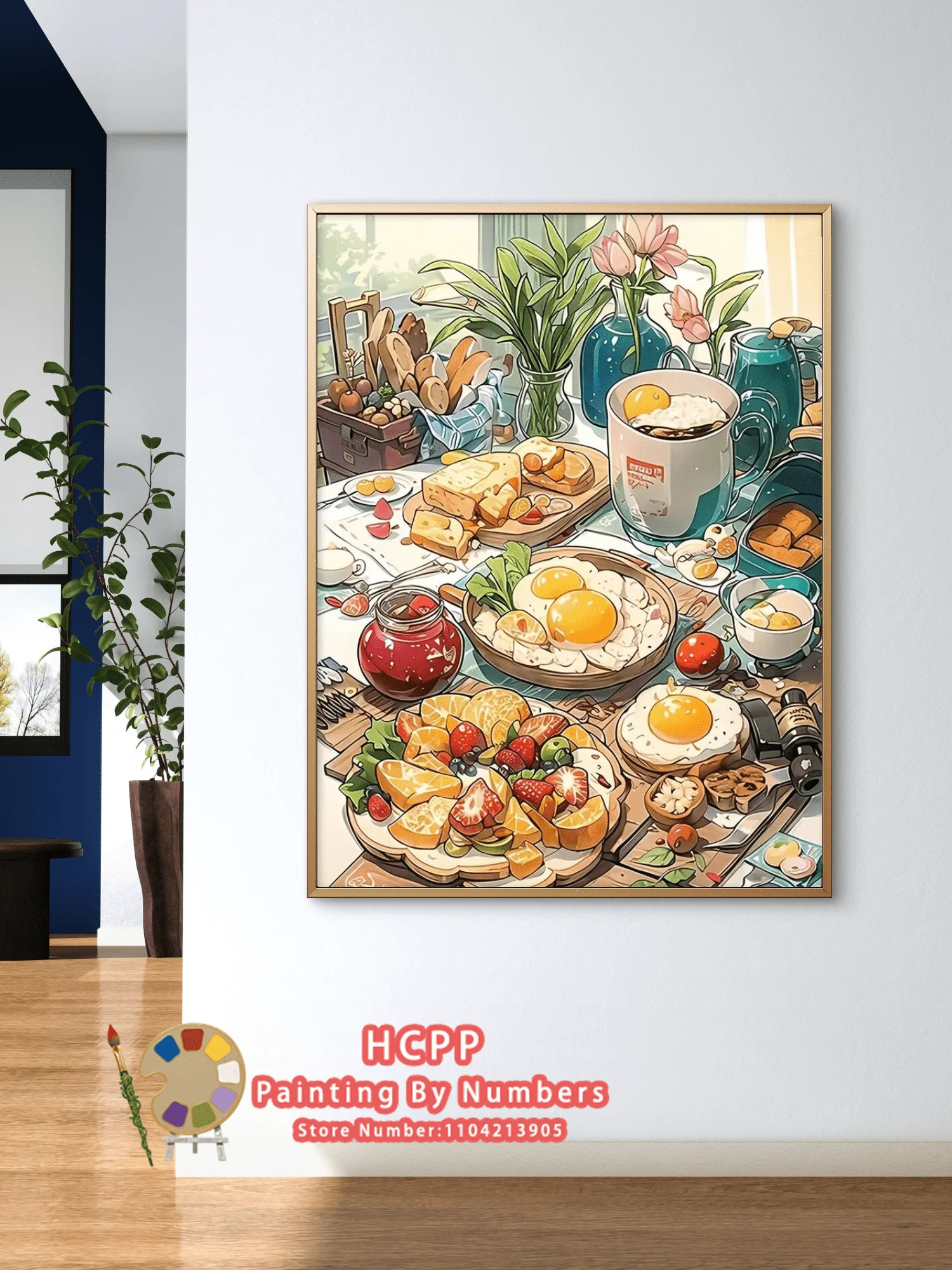 Kit de pintura al óleo digital Gourmet, arte Hecho A Mano DIY, regalo exquisito para adultos, decoración del hogar de moda, regalo de pintura colgante