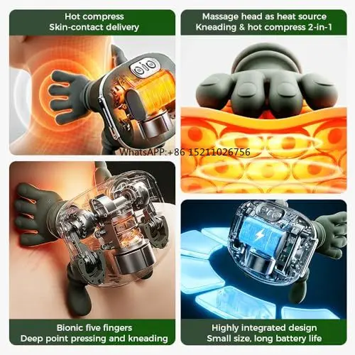 2025 New Shiatsu Back and Neck Massager with Heat Deep Tissue Kneading Targeted Comfort for the Shoulder Region