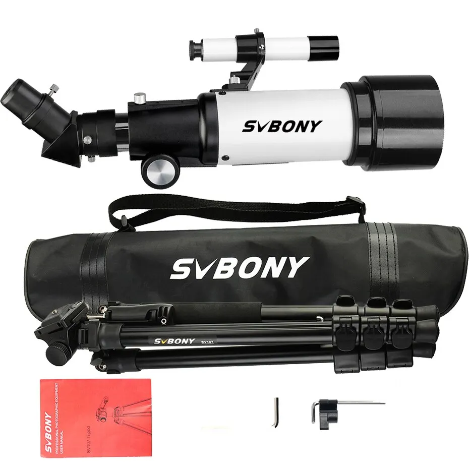 Télescope SVBONY SV501P pour adultes débutants, télescope réfractable astronomique pour planètes de lune cadeaux, télescope astronomique