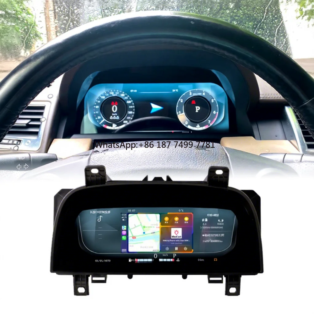 

Carplay Virtual Cluster Cockpit Автомобильный ЖК-спидометр Цифровая приборная панель для.Rover Range Rover Спортивная панель Инструмент GPS Navi