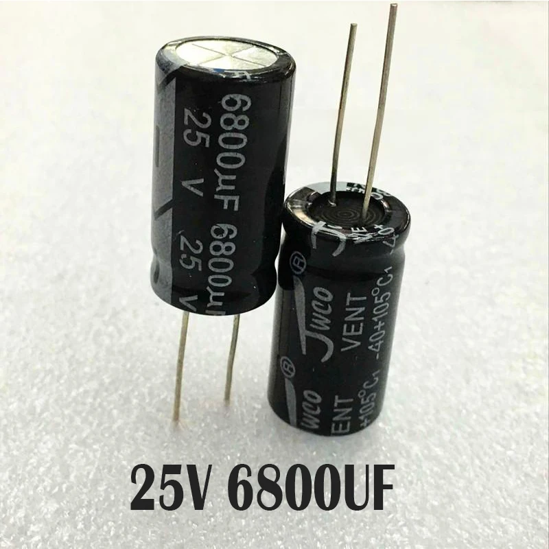 

(10pcs)25V 6800UF 16x30mm Plug-in Electrolytic Capacitor 6800UF25V
