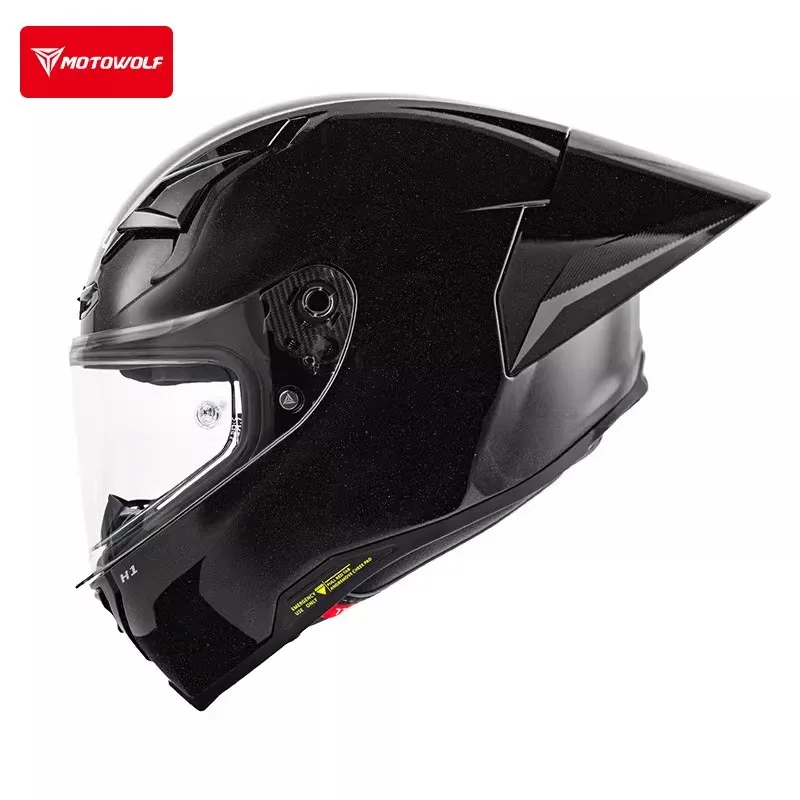 

MOTOWOLF Motorcycle Helmet Men's and Women's Locomotive Full Helmet Lightweight Four Seasons BigTail Casco Casque Moto