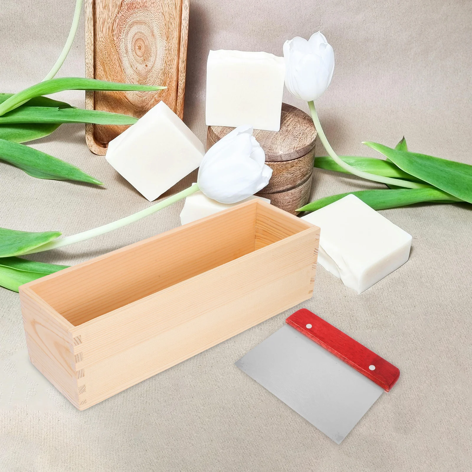 

1 Set Silicone Soap Molds Kit Diy Handmade Soap Making Supplies Flexible Rectangular Loaf Mold Baking Craft Tool Kitchen Barware