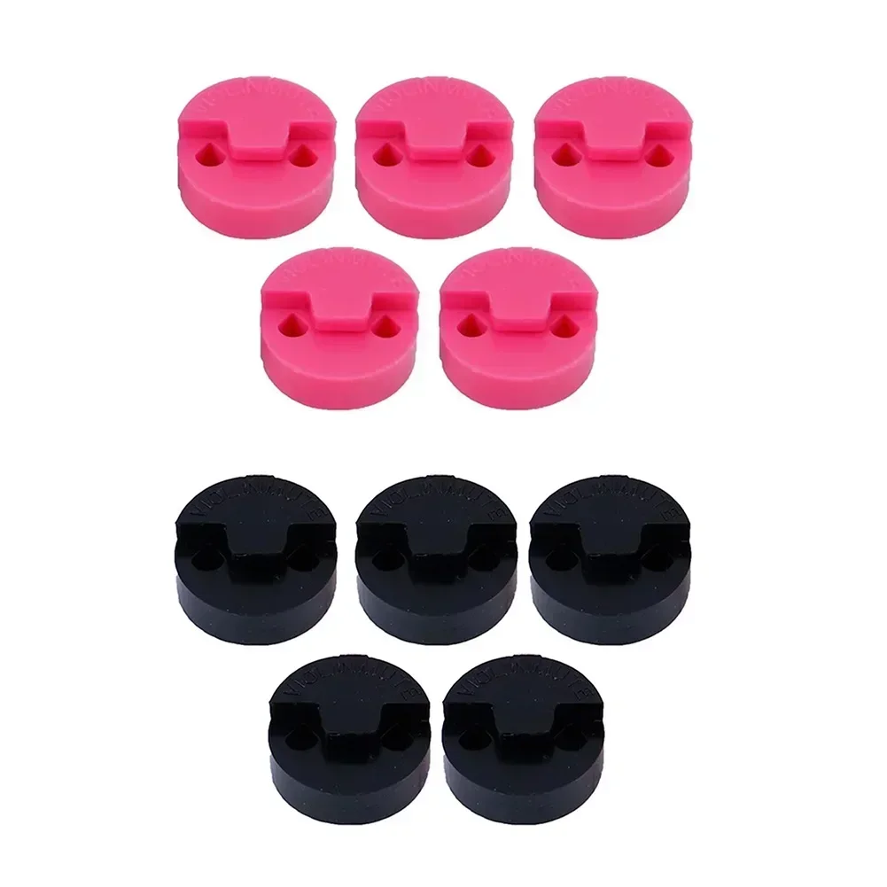 5*Rubber Violin Mute  Professional Violin Parts Round Rubber Violin Mute Silencer  20 X 20mm Stringed Instruments Accessories