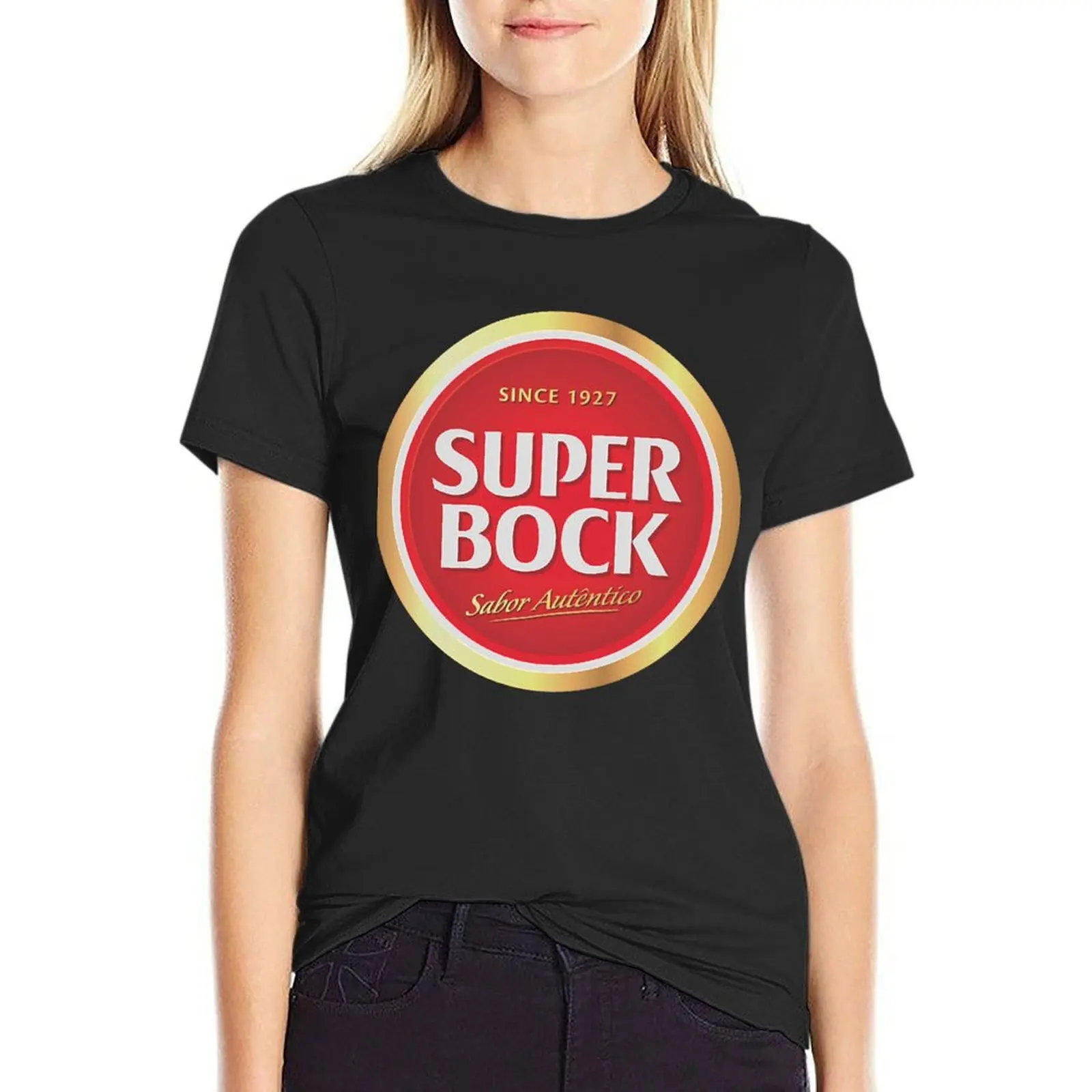 

Super bock vintage beer T-Shirt blanks anime plus sizes Woman clothes