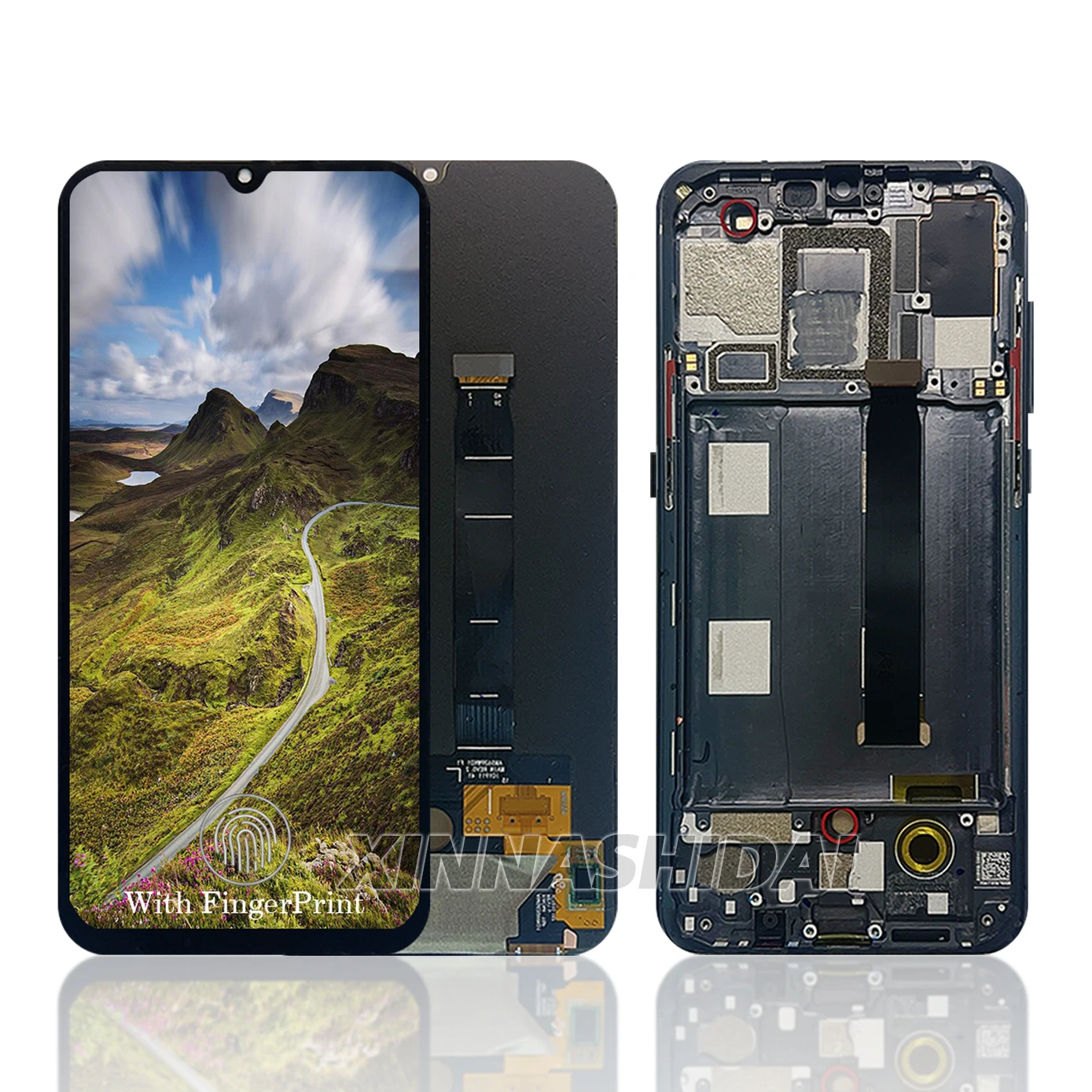 High Quality OLED For XIAOMI MI 9 M1902F1G OLED LCD Display Touch Screen Frame Battery Cover Housing Digitizer Assembly