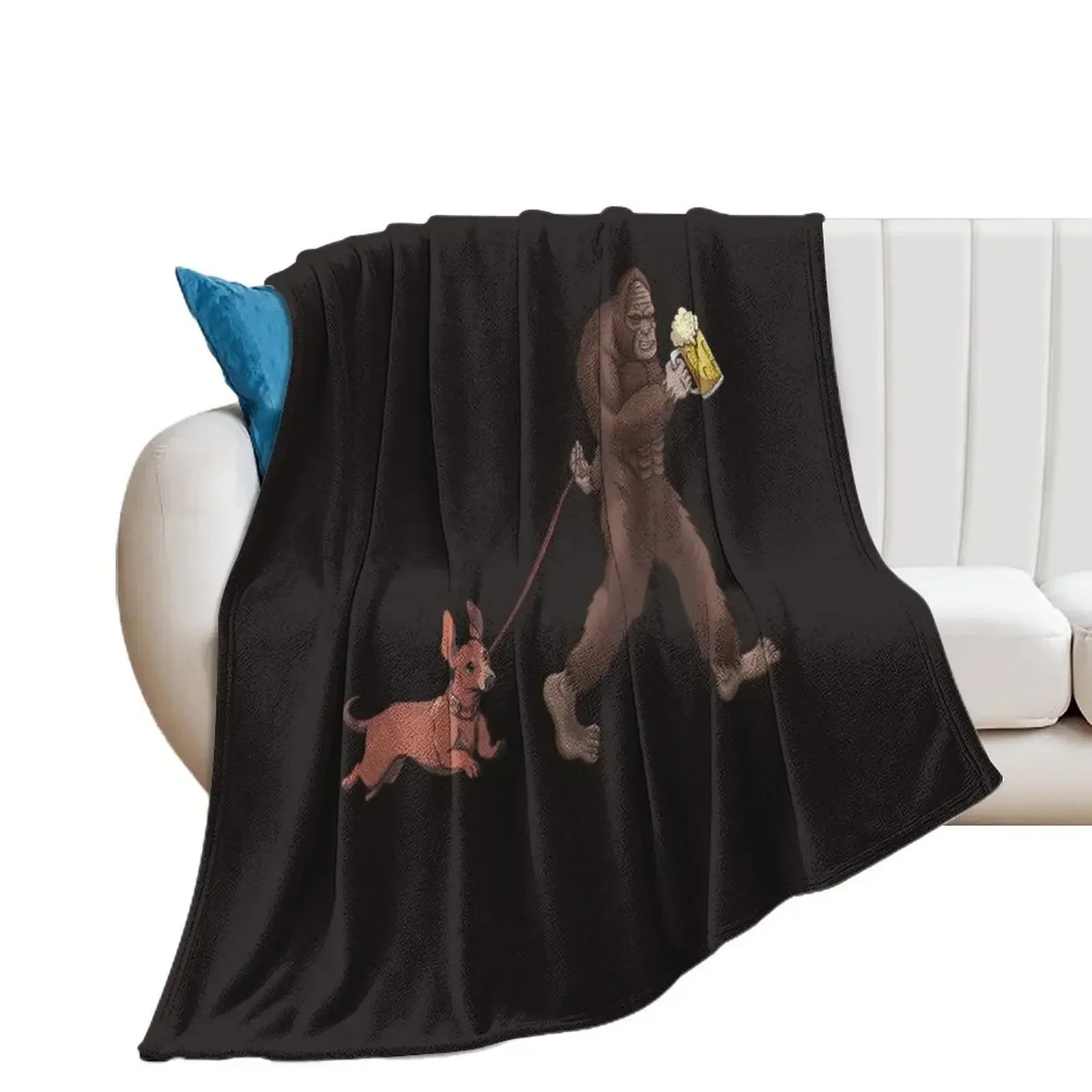 

Dachshund Walking Cartoon Art Throw Blanket christmas gifts Luxury Blankets