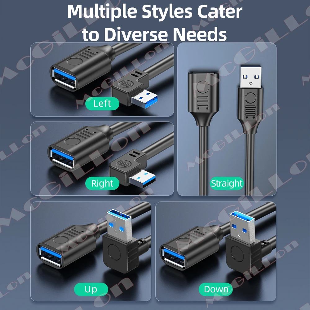 USB3.0 Switch Extension Cable Support Data Transmit and Power Supply with On/Off Power Switch for LED Strips, USB Devices Etc