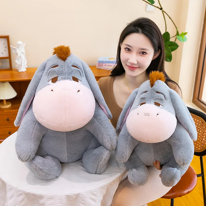 

Плюшевая игрушка Disney Eeyore, 25-55 см, милая мультяшная плюшевая кукла-ослик, аниме-подушка, игрушки для детей, подарки на день рождения