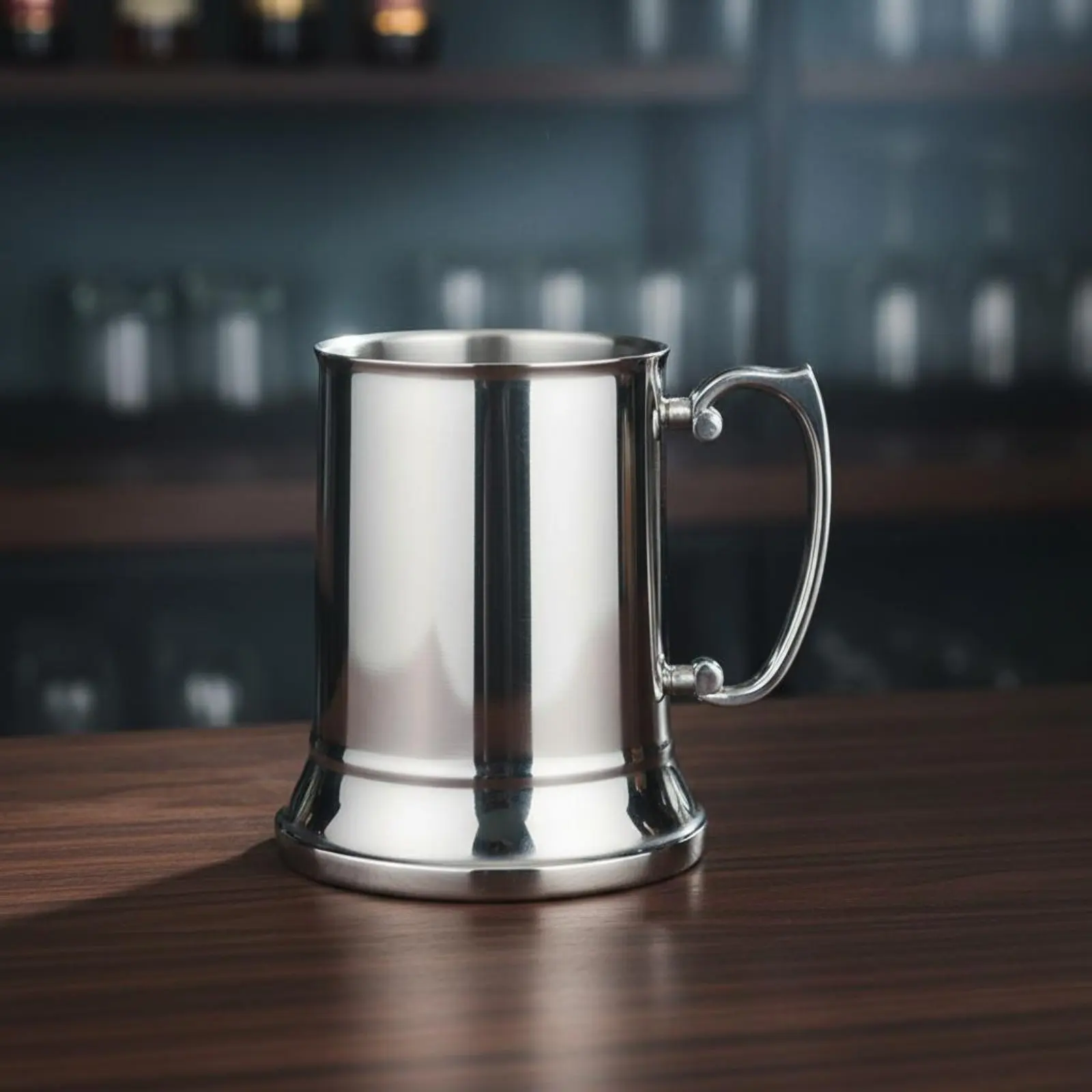 2 Pieces Mixed Drink Mug Metal Finish Stainless Steel Beer Mug Drinkware Sturdy Handle Dishwasher Safe for Party
