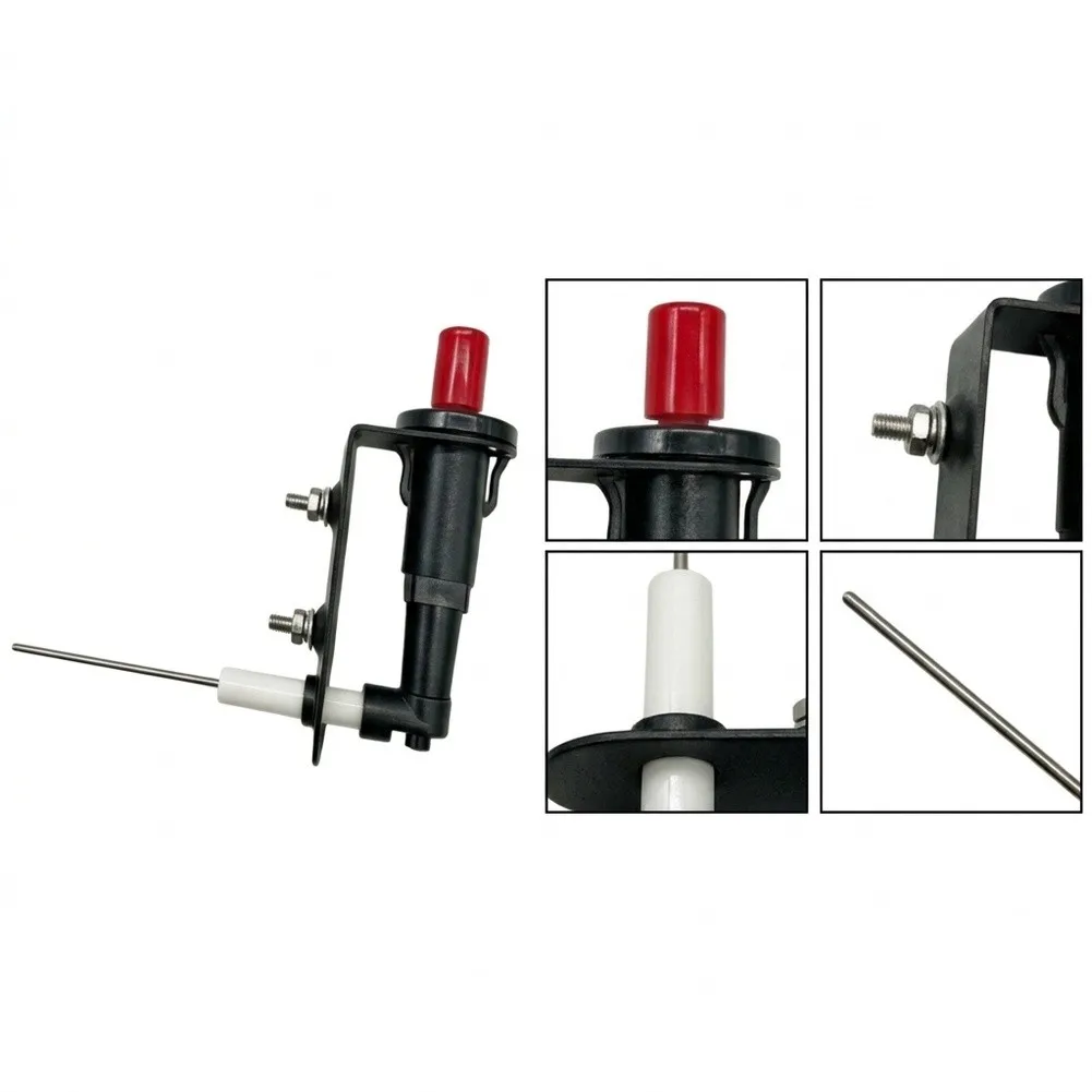 Piezoelectric Igniter With Bracket And Needle For Barbecue Grill Camping Stove Oven Replacement Part 67201 97667 Black Plastic