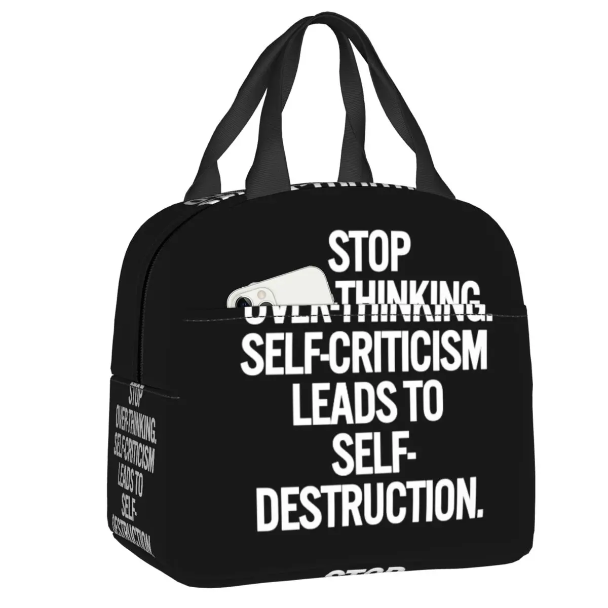 Custom Msi Mindless Hip Hop Punk Rock Self Indulgence Lunch Bag Women Warm Cooler Insulated Lunch Boxes for Children School