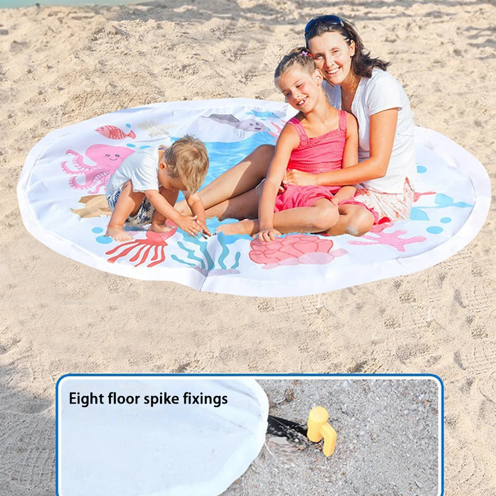 2025 شاطئ طفل بركة بطانية شاطئ التجديف بركة مع حقيبة حمل مقاوم للماء الصيف في الهواء الطلق لعب المياه لعبة للسفر نزهة