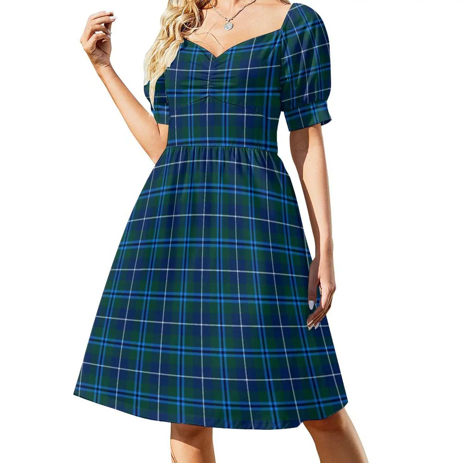 

Clan Douglas Tartan Short Sleeved Dress Dance dresses Summer dresses for women summer dress woman 2025 trendy Dress