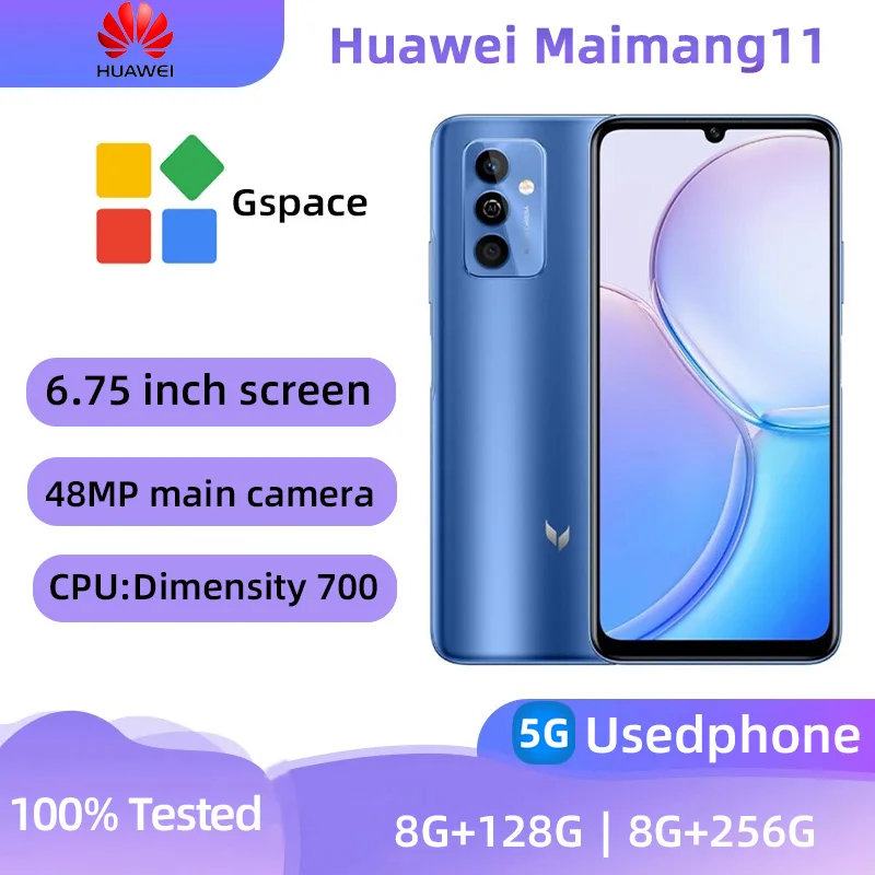 Huawei Maimang 11 5G SmartPhone Dimensity 700 Battery capacity 6000mAh 48MP Camera original used phone