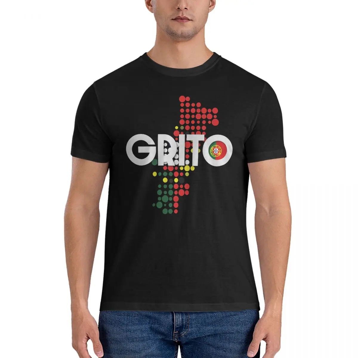 Grito Portugal T Shirts Men's 100% Cotton Casual T-Shirt Round Collar Lolanda Tees Short Sleeve Clothes Graphic