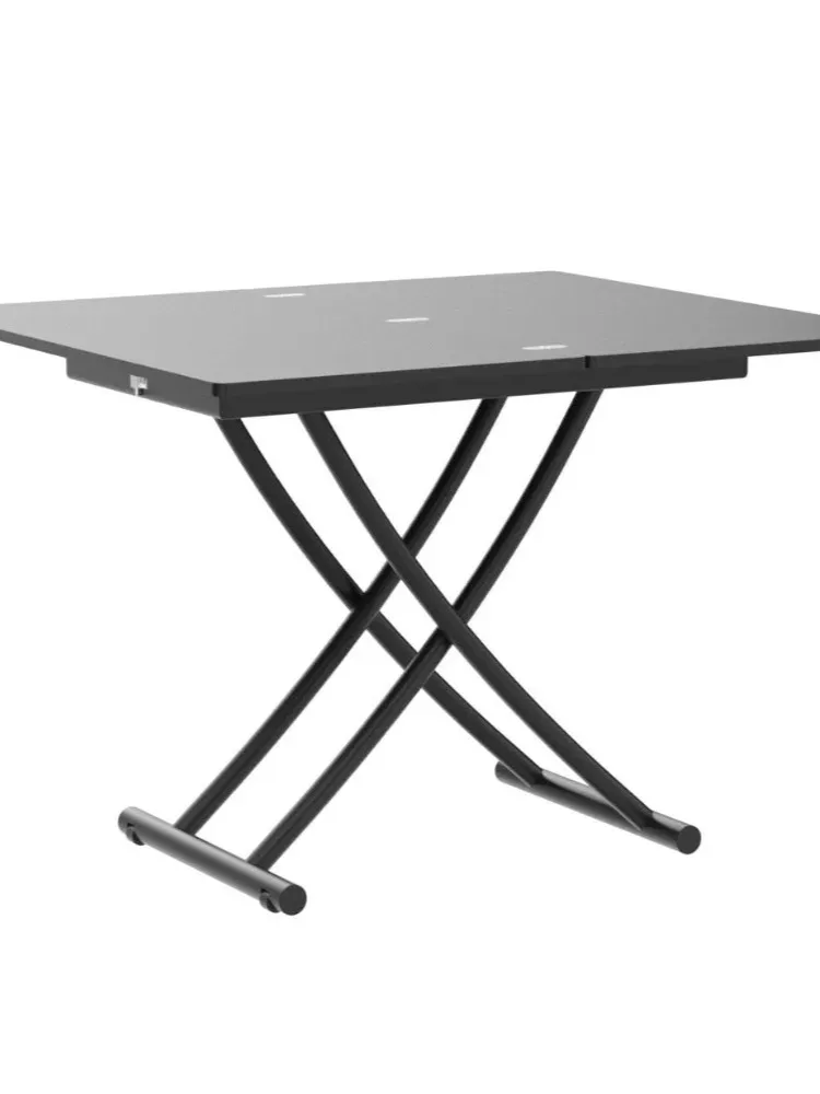 2024 New  Folding Dining Table, Height Adjustable Lift Top Coffee Transformer Table with Metal Legs for Space Saving Living Room