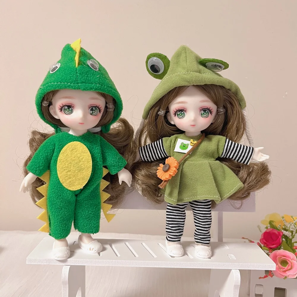 

17cm Bjd Dolls Mini Fashion DIY Dress Up Toys for Girl Dolls clothes sports doll toys hand puppet Table Decorations