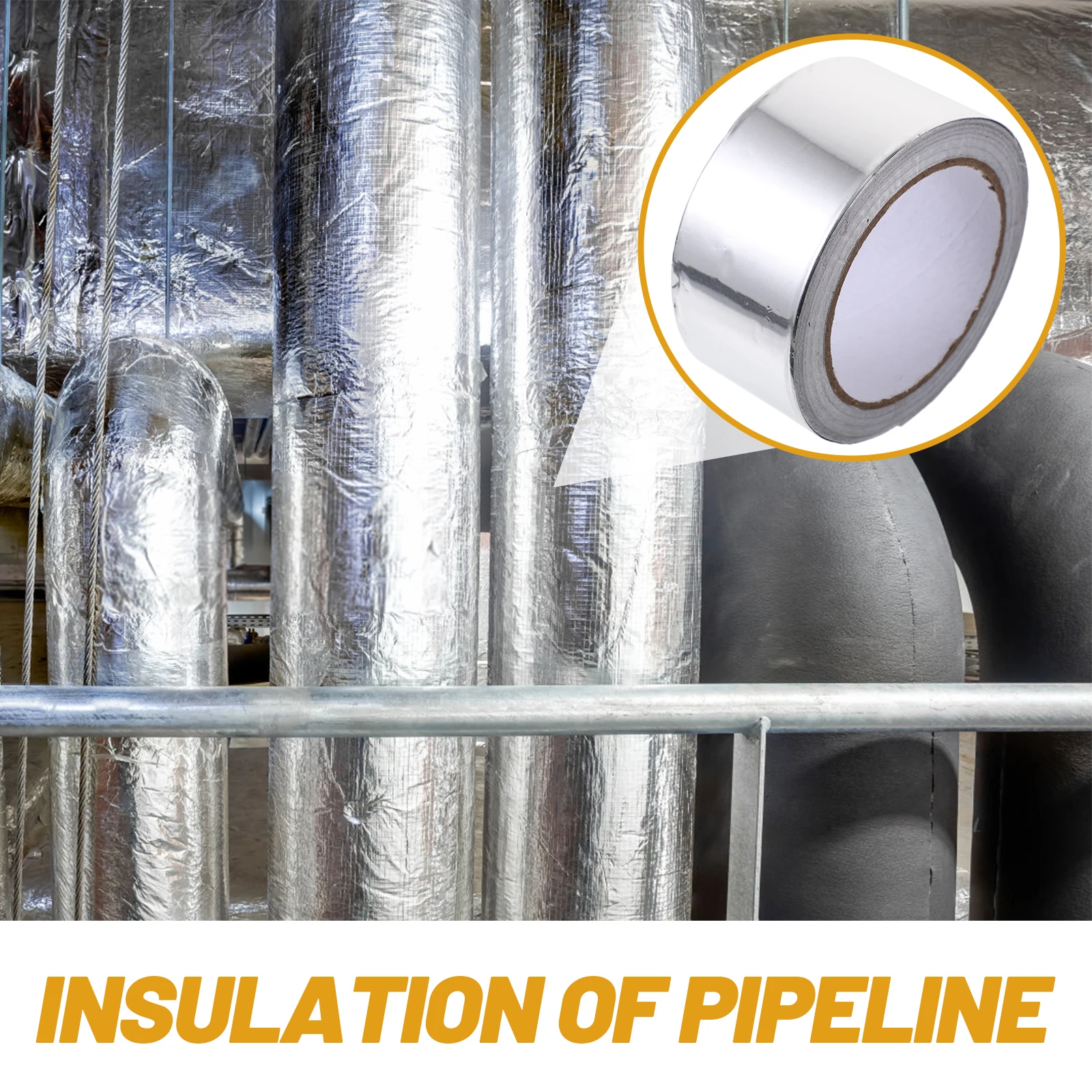 

20M Aluminum Foil Tape Conductive Insulation Sealing Foil Duct Tape For Floor Heating Pipe Electrical Repair