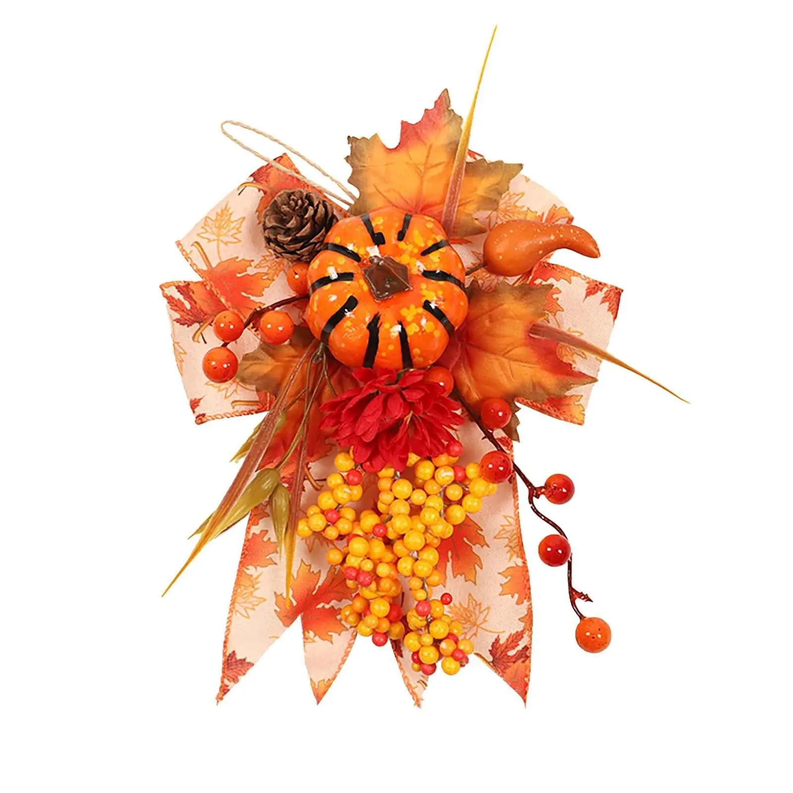 Decorative Wreath, Fall Wreaths for Front Door Outdoor for Porch Autumn Large Wreath for Halloween Thanksgiving Christmas