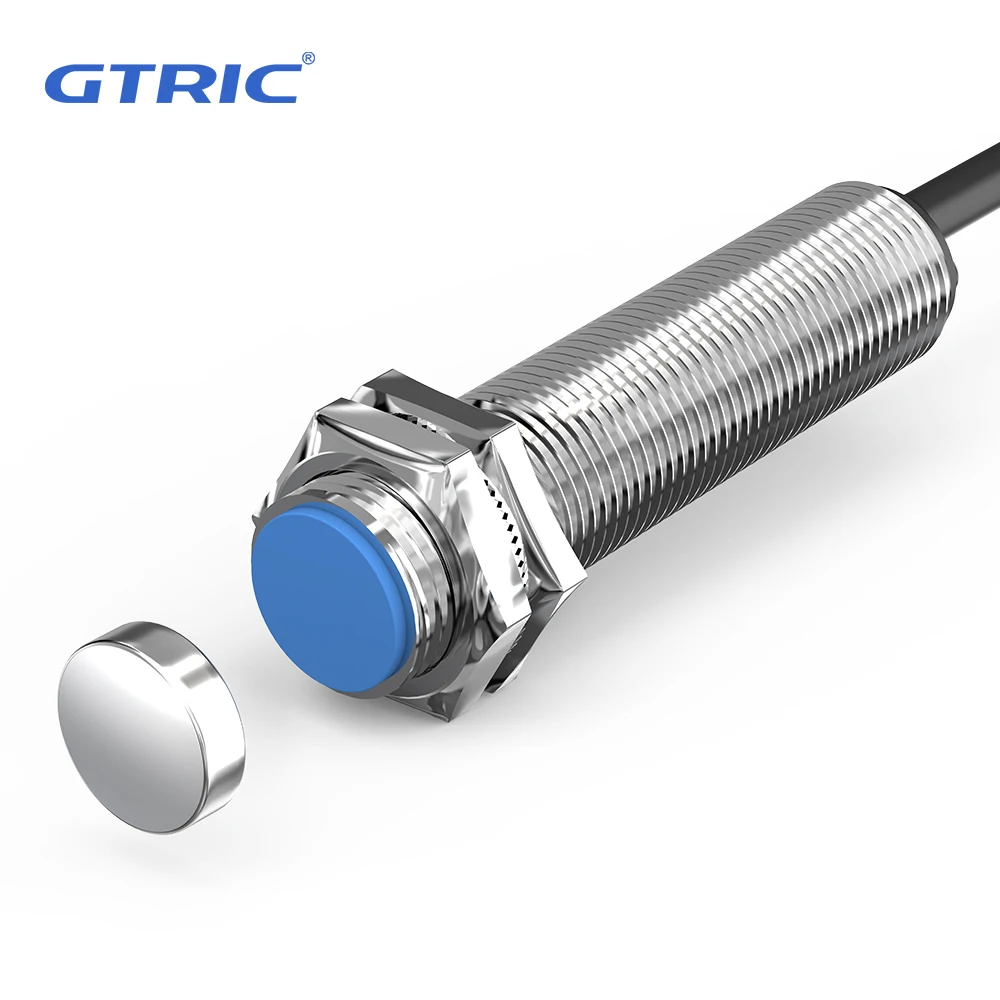 GTRIC Hall Magnetic Proximity Sensor Switch  PNP/NPN NO NC 10-30V DC 3-Wire Sensing Distance 10mm IP67 Reed Proximity Sensor